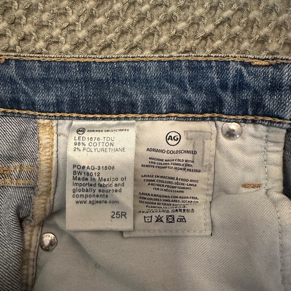 AG Adriano Goldschmied “The Phoebe” Distressed High Waisted Jeans Women’s 25R - Picture 6 of 12